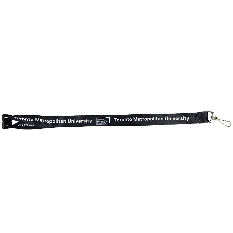 Black Lanyard with White TMU Logo