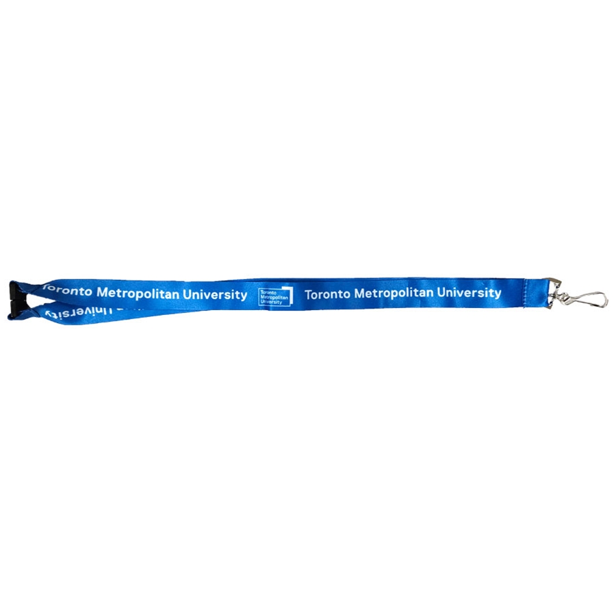 Blue Lanyard with White TMU Logo