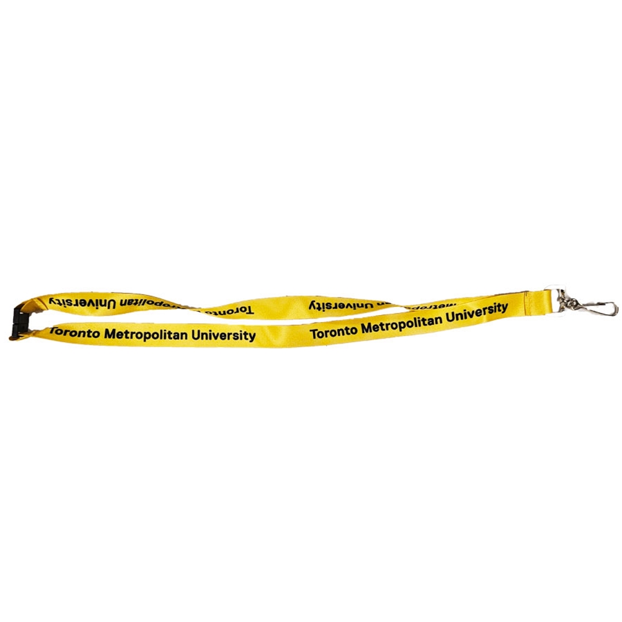 Yellow Lanyard with Black Wordmark