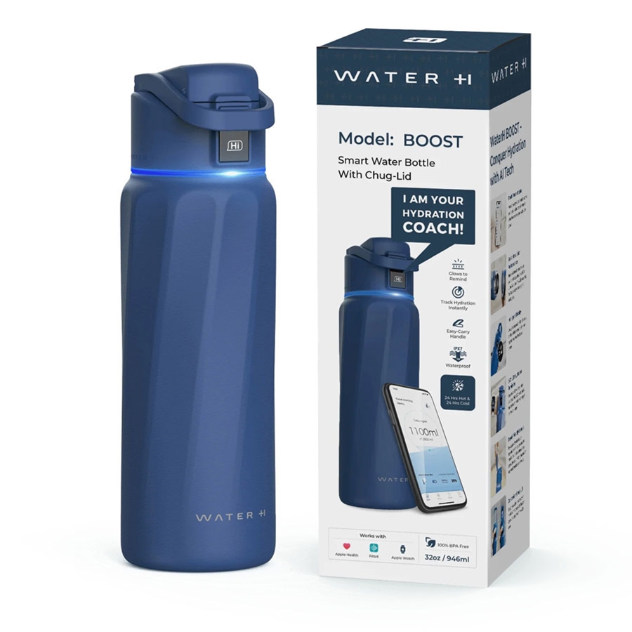 WaterH +1 Boost Water Bottle - Blue