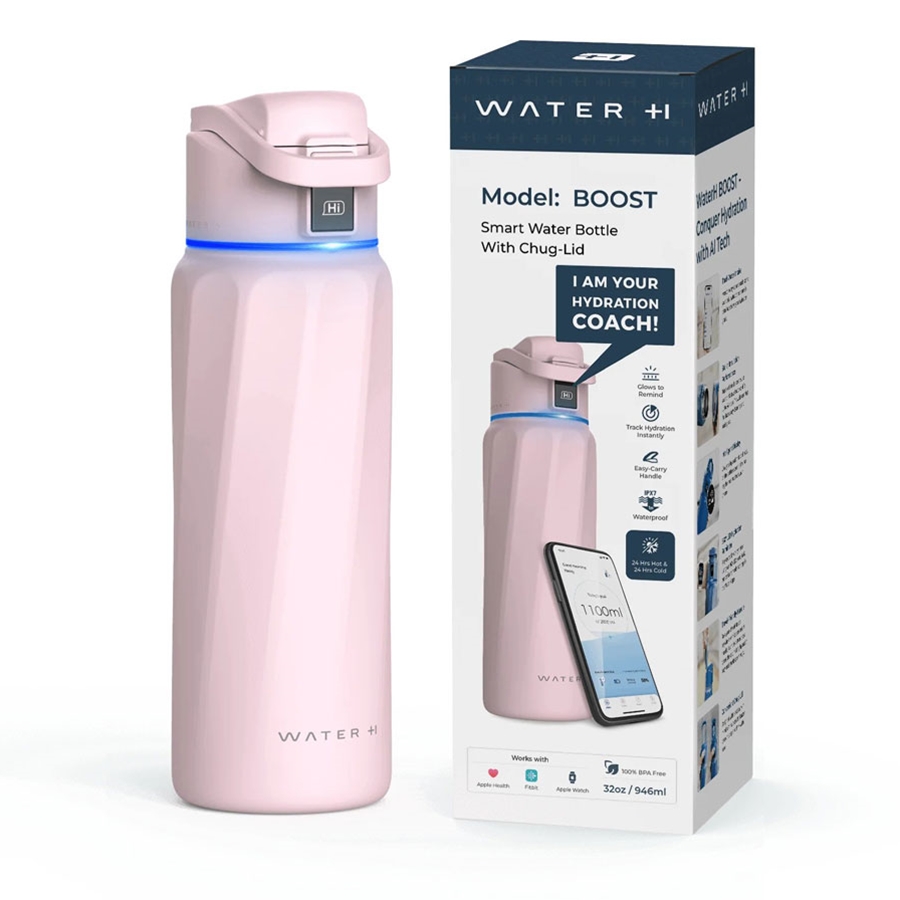 WaterH +1 Boost Water Bottle - Pink