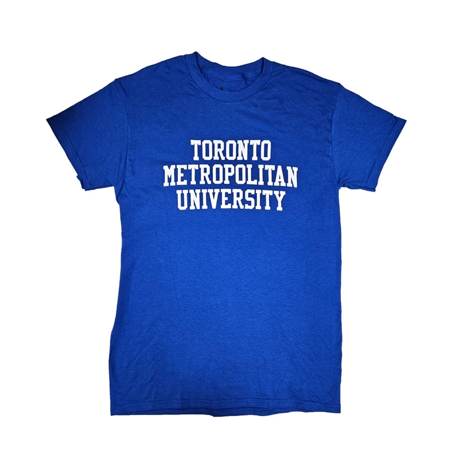 TMU Varsity Full Name T-Shirt - Royal Blue