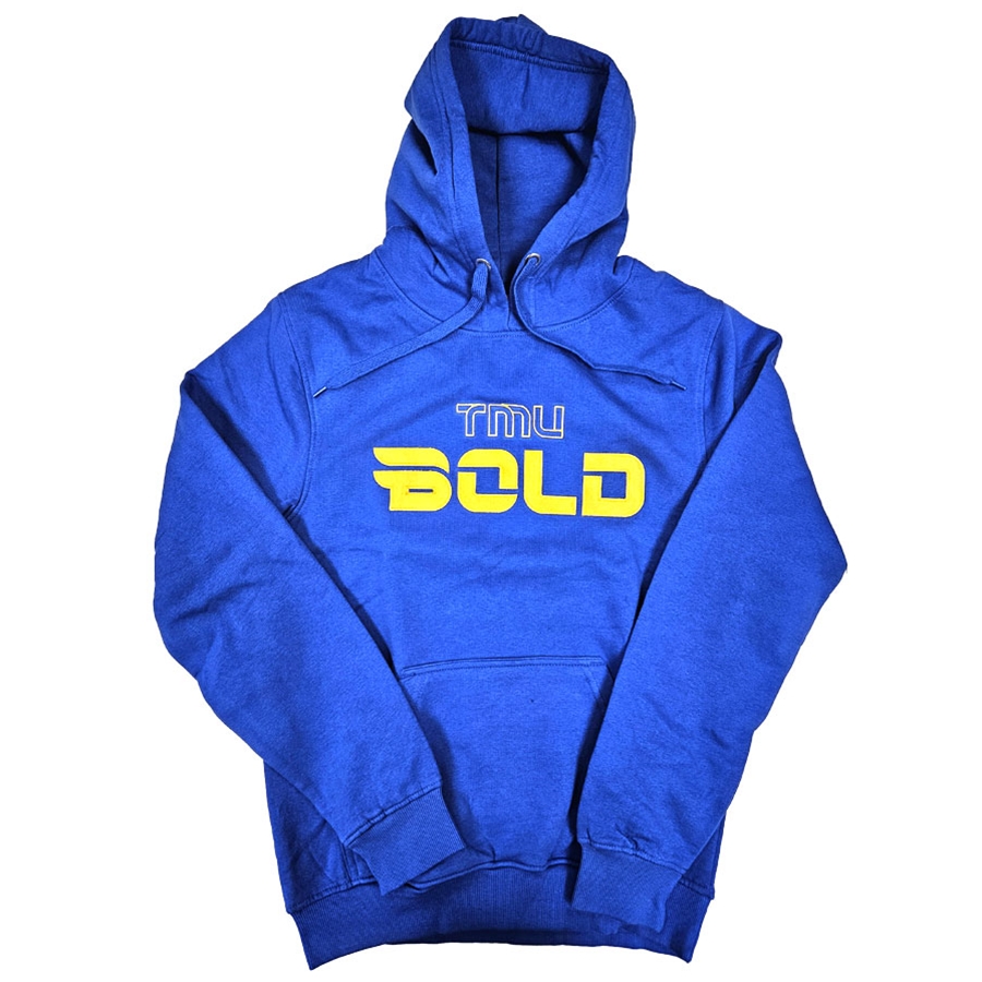 TMU Bold Hoodie with Gold Twill Emb. Logo - Royal Blue