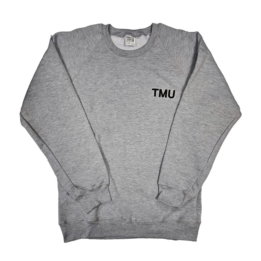 TMU Crewneck with Black TMU Left Chest - Grey