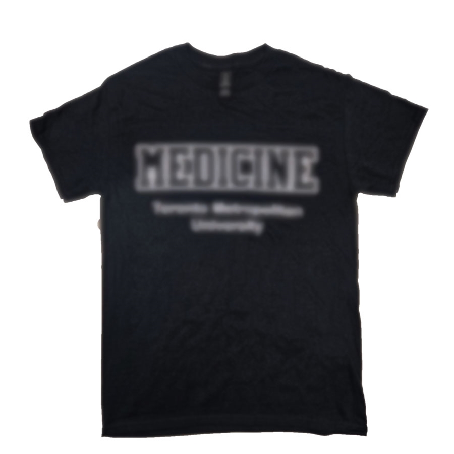 Black T-Shirt with Medicine Logo