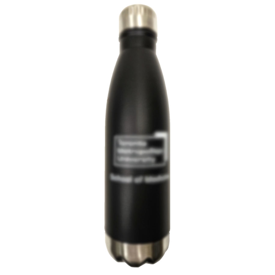 Water Bottle Matte 17 Oz. with School of Medicine Logo - Black