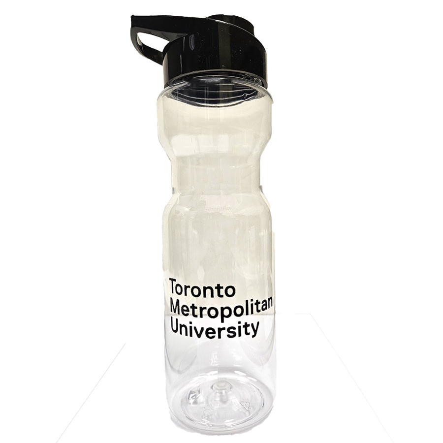 TMU Sports Plastic Water Bottle 31Oz. w/ Black Lid