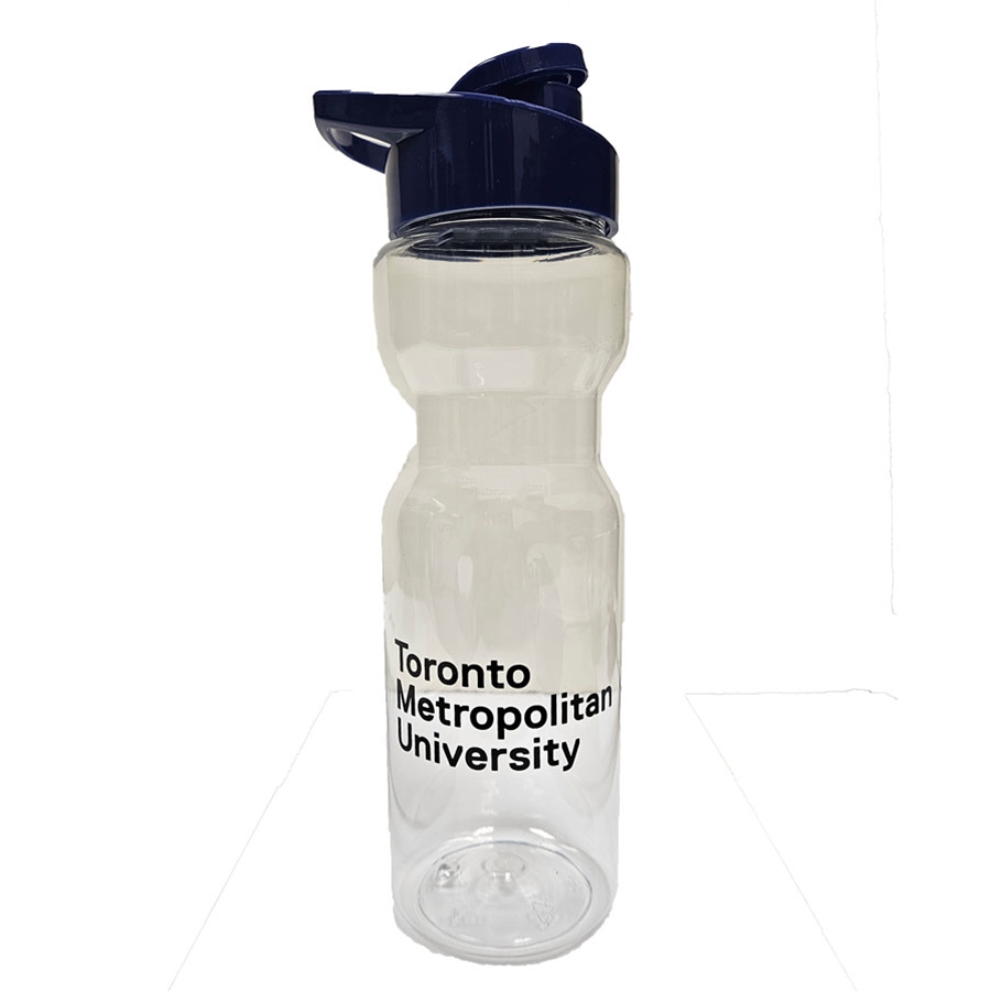 TMU Sports Plastic Water Bottle 31Oz. w/ Blue Lid