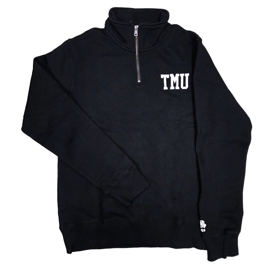TMU Roots 1/4 Zip with TMU Logo - Black
