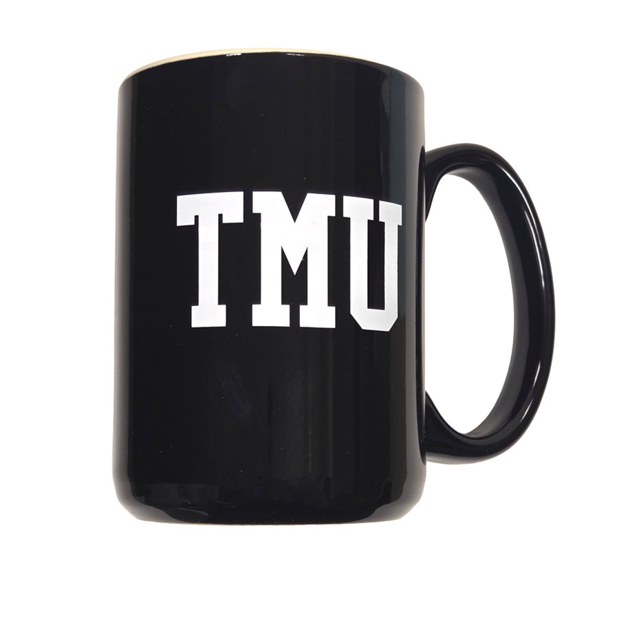 TMU Mug 14 Oz. with TMU Logo - Black/Cream