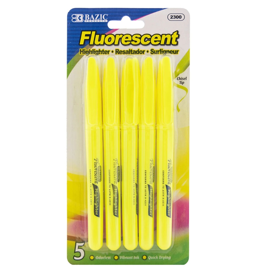 Yellow Pen Style Highlighters