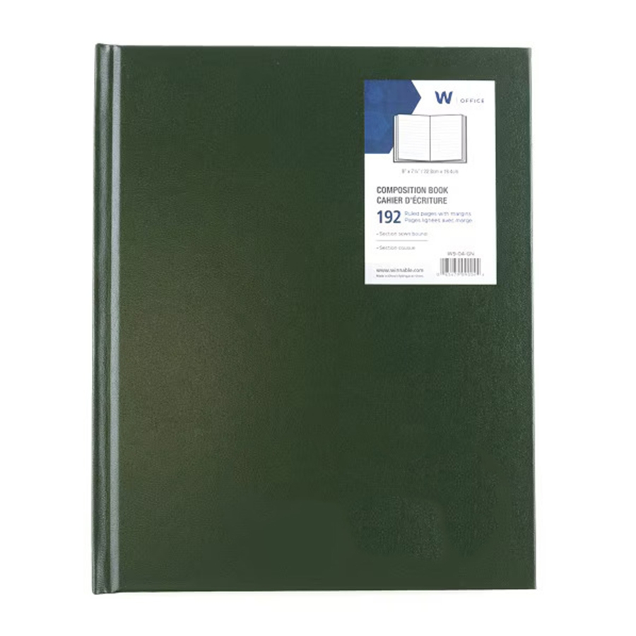 Composition Book 192 Page Ruled Green