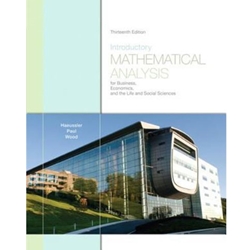 INTRODUCTORY MATHEMATICAL ANALYSIS FOR BUSINESS ECONOMICS & THE LIFE & SOCIAL SCIENCES